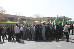 تشییع چهار شهید گمنام در دانشگاه 5